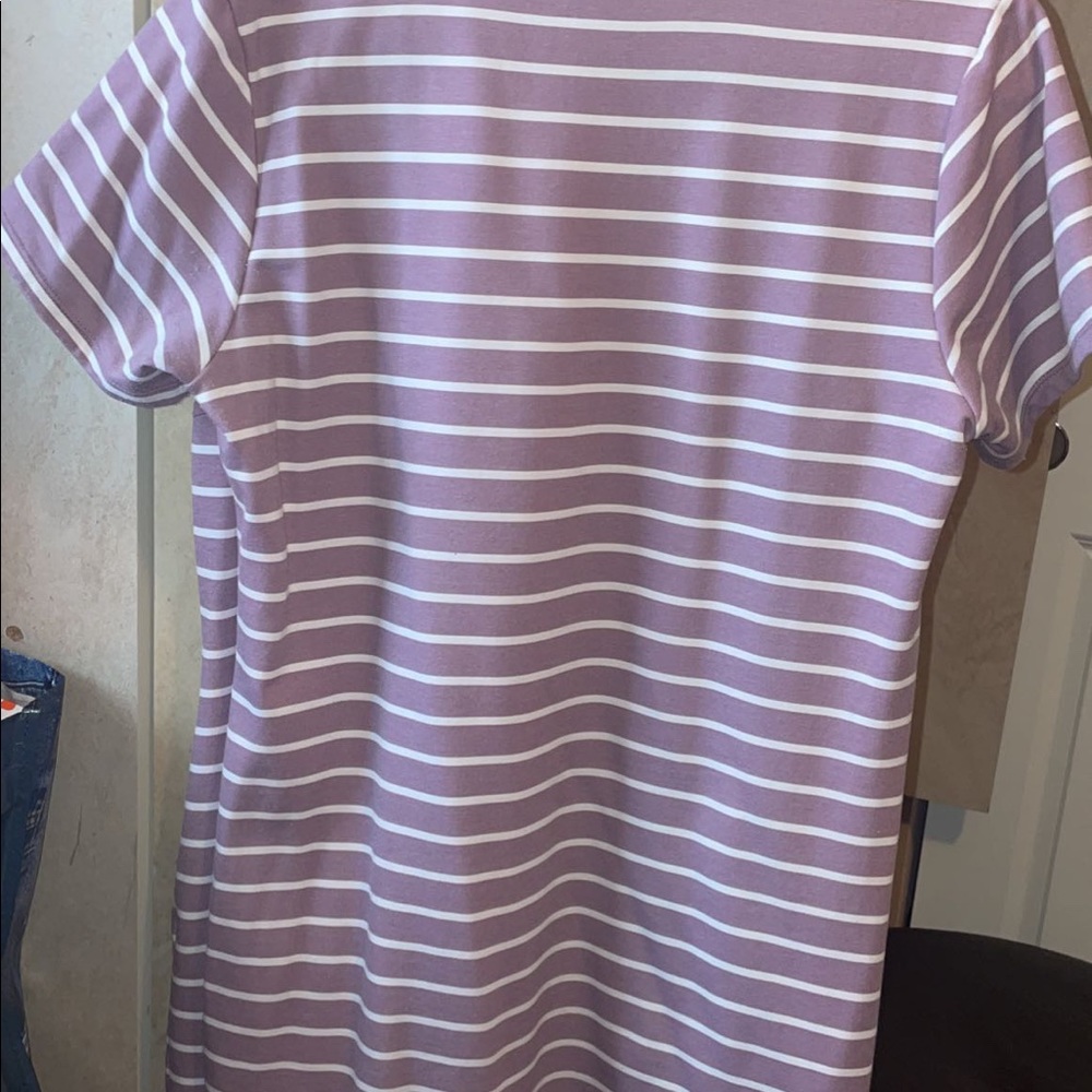 Purple strip dress